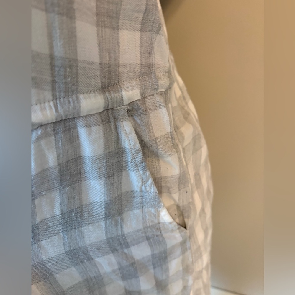Beach Lunch Lounge Gray and White Gingham Plaid Dress | Women’s Sz M - Picture 7 of 14